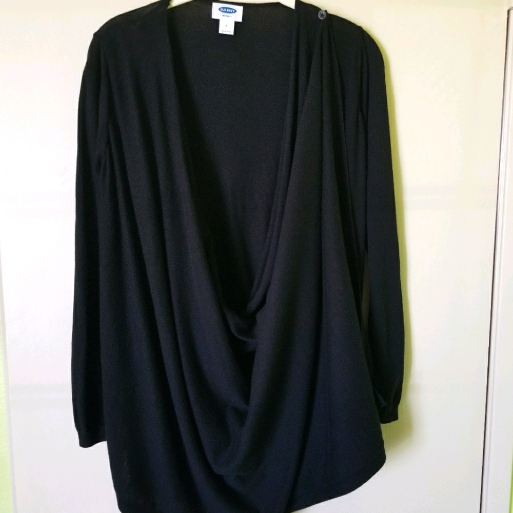 Nursing Convertible Sweater Cover Black Small